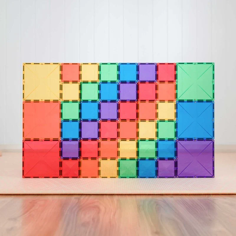 Connetix Magnetic Tiles 42 Piece Rainbow Square Pack - Image 5