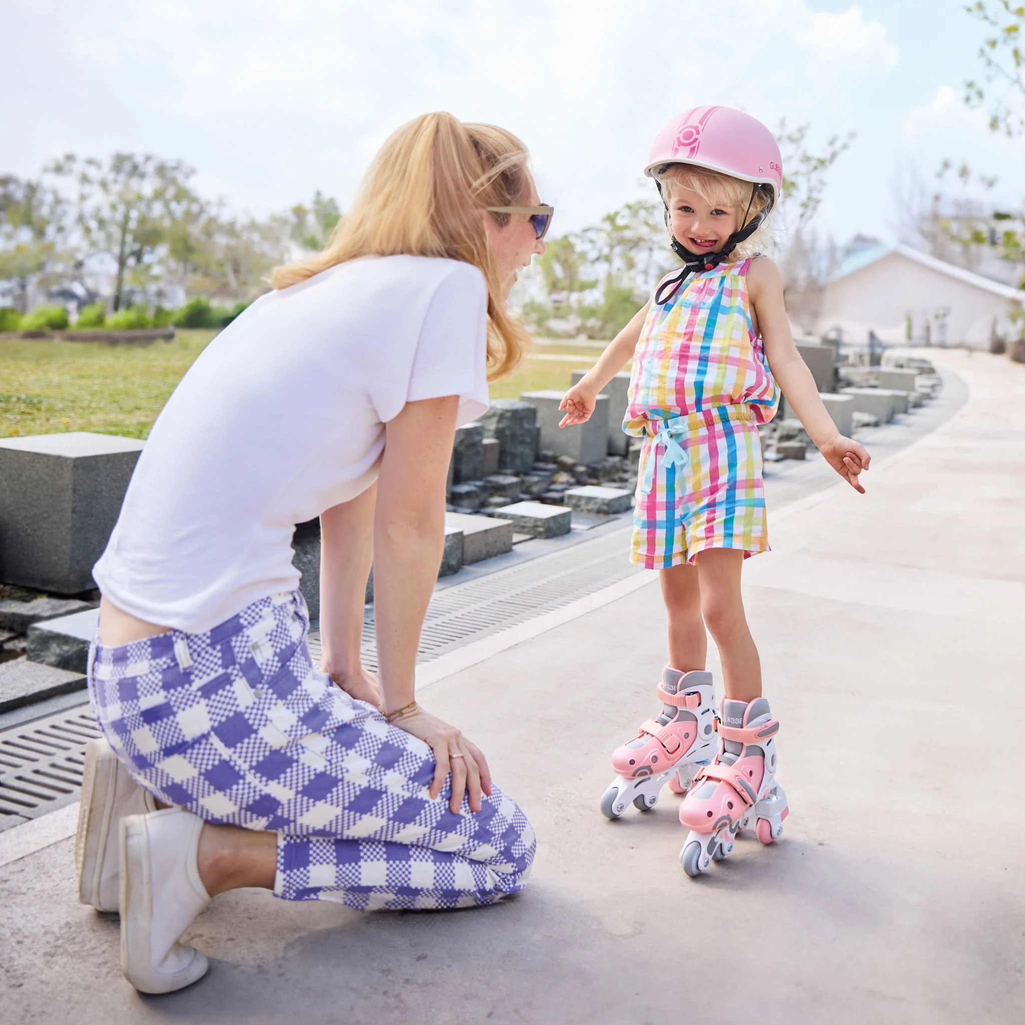 Globber 2 in 1 Learning Skates - Pastel Pink - Image 6