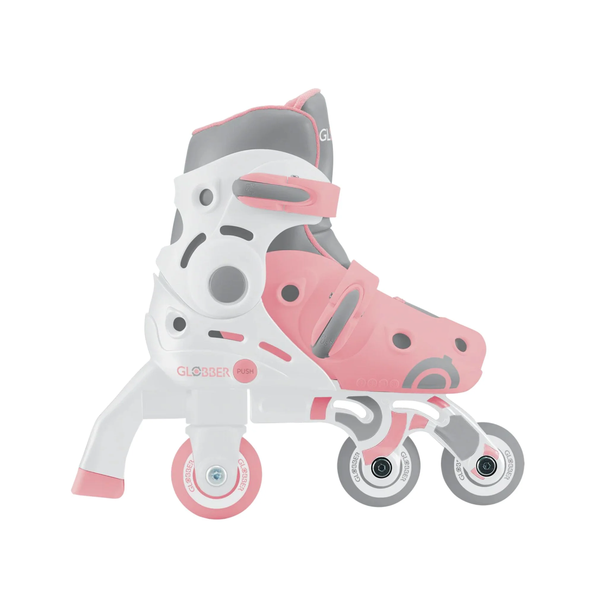 Globber 2 in 1 Learning Skates - Pastel Pink - Image 7