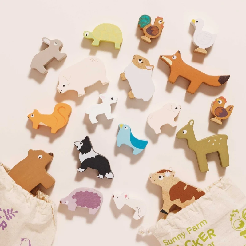 Le Toy Van Forest Stacking Animals & Bag - Image 7