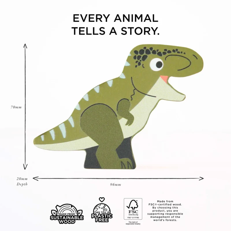 Le Toy Van Jurassic Stacking Dinosaurs & Bag - Image 3