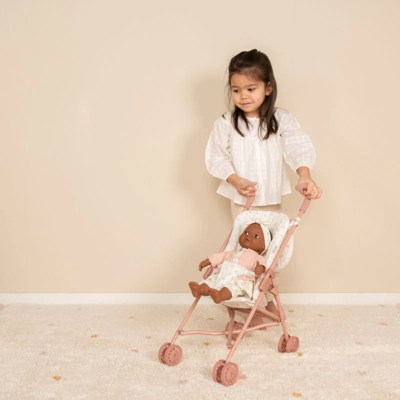 Little Dutch Metal Doll Stroller - Pink - Image 3