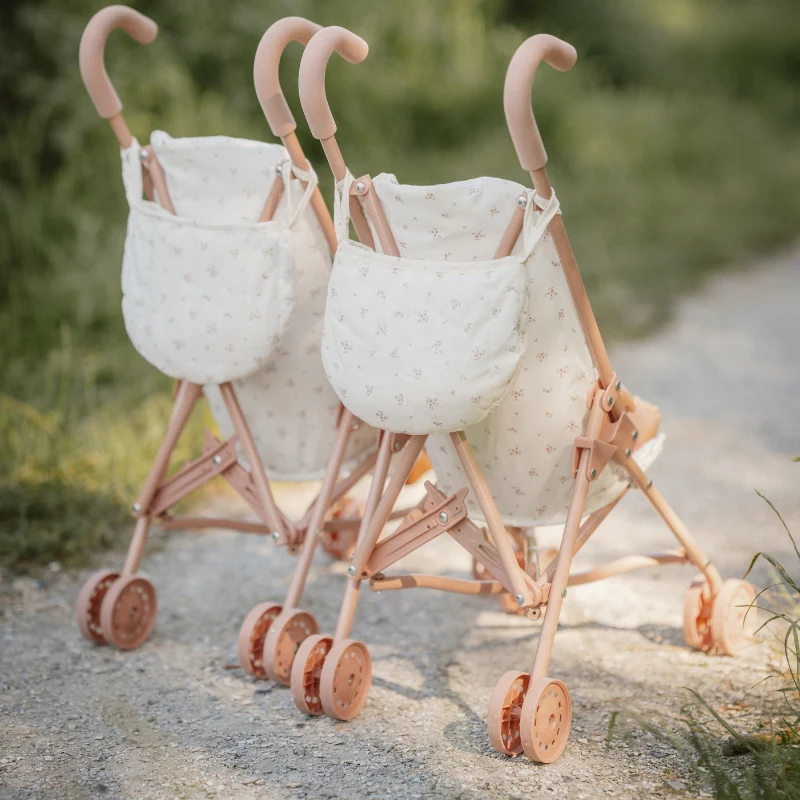 Little Dutch Metal Doll Stroller - Pink - Image 8