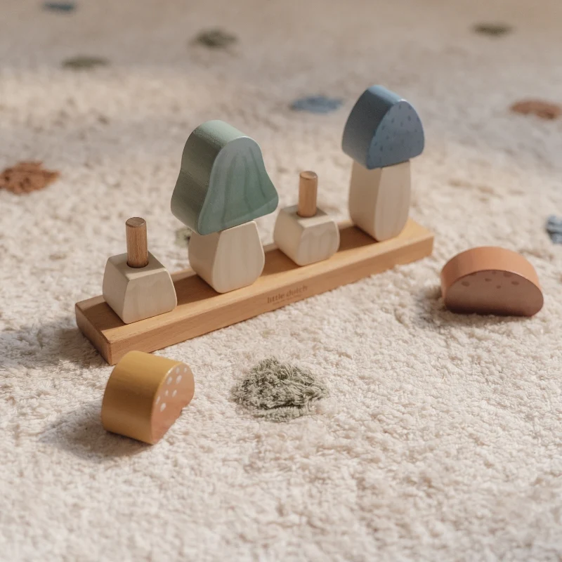 Little Dutch Mushrooms Stacking Puzzle - Forest Friends - Image 4