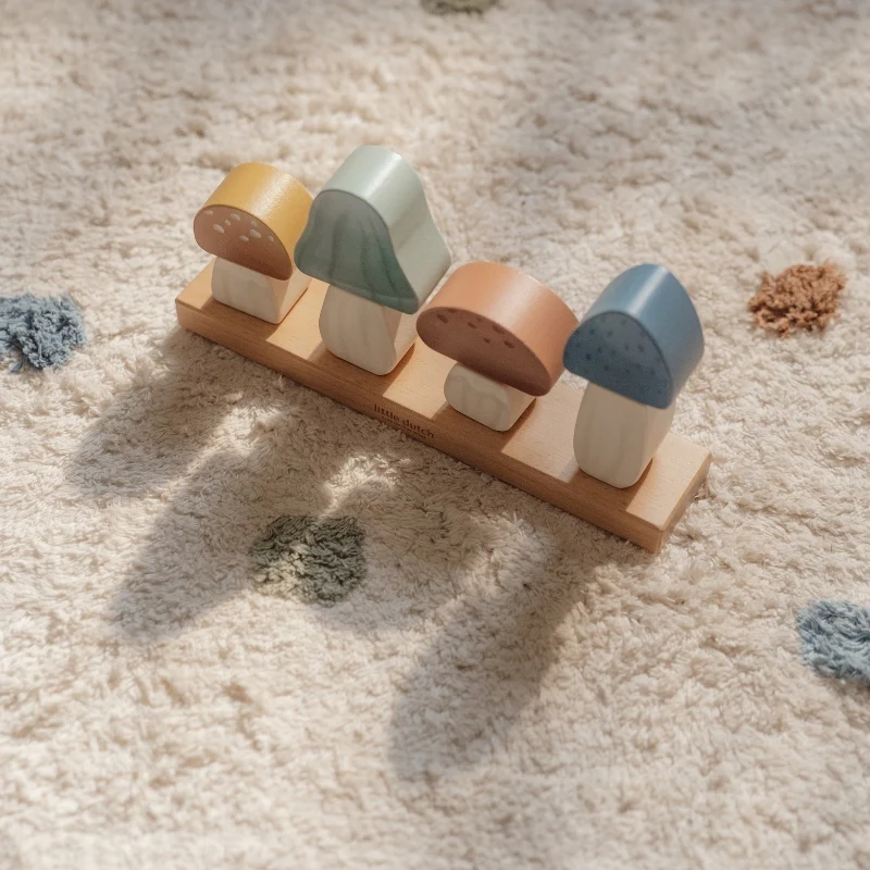 Little Dutch Mushrooms Stacking Puzzle - Forest Friends - Image 5