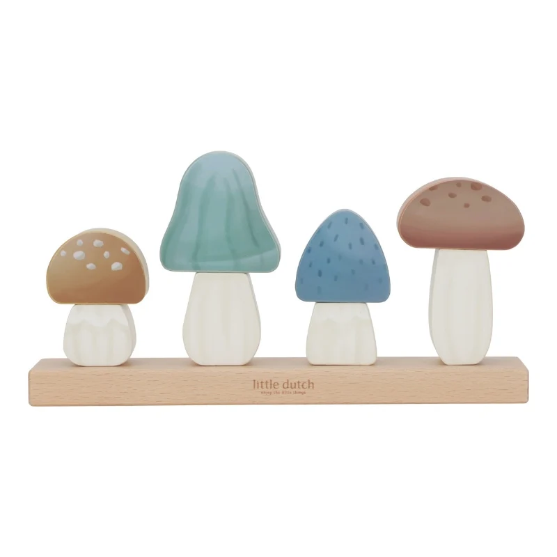 Little Dutch Mushrooms Stacking Puzzle - Forest Friends - Image 8