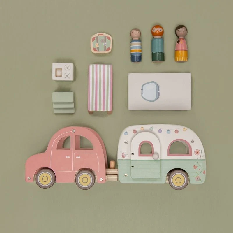 Little Dutch Toy Car with Caravan - Image 10