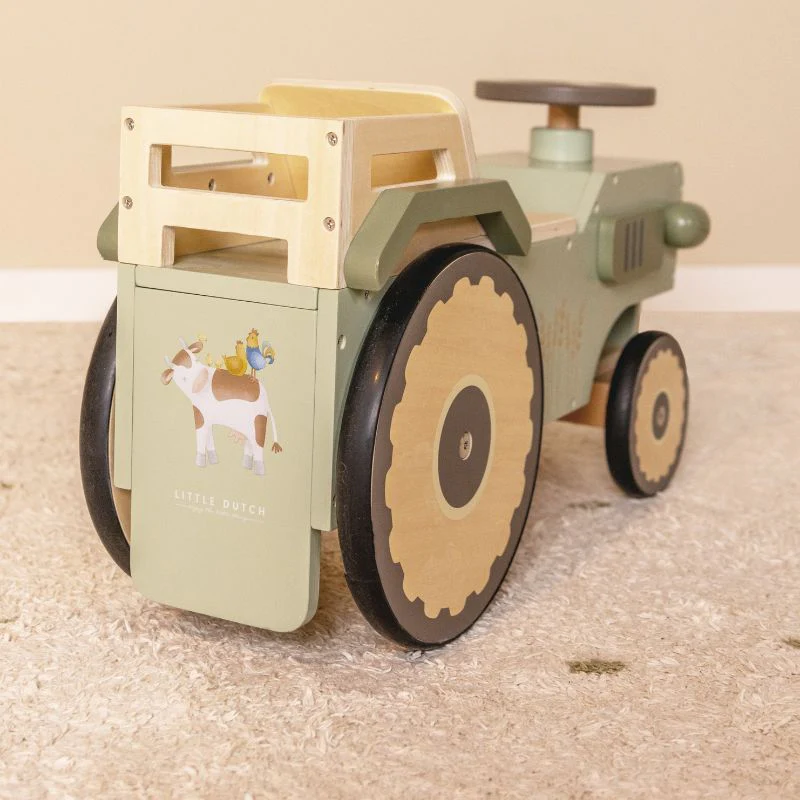 Little Dutch Wooden Ride On Tractor - Image 6