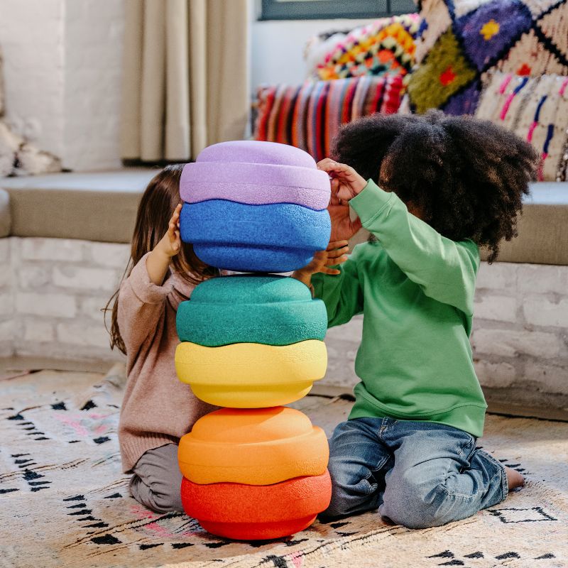 Stapelstein Stepping Stones - Rainbow Classic 6+1 Set - Image 6